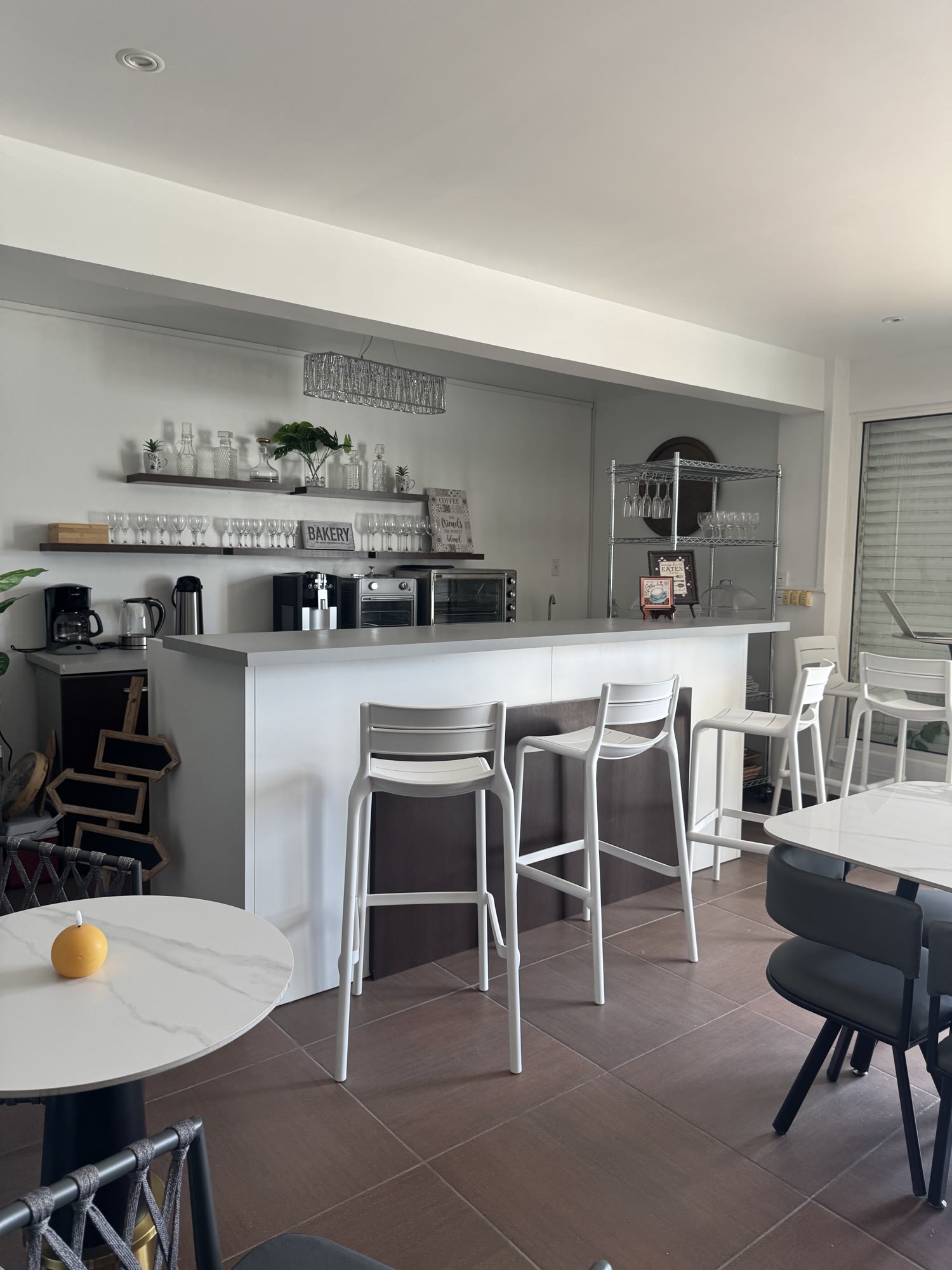 The D'Nova coffee bar at first light